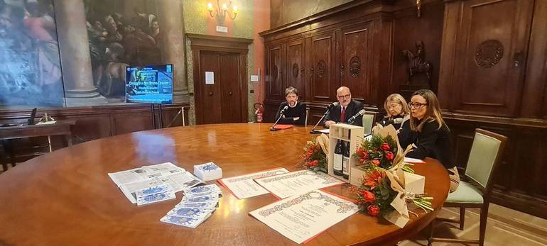 Edizione del 2023 del Premio Ucsi con sulla sx il presidente Stefano Filippi