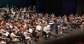 La Gustav Mahler Jugendorchester durante le prove al Teatro Verdi, diretta dal maestro Kirill Petrenko