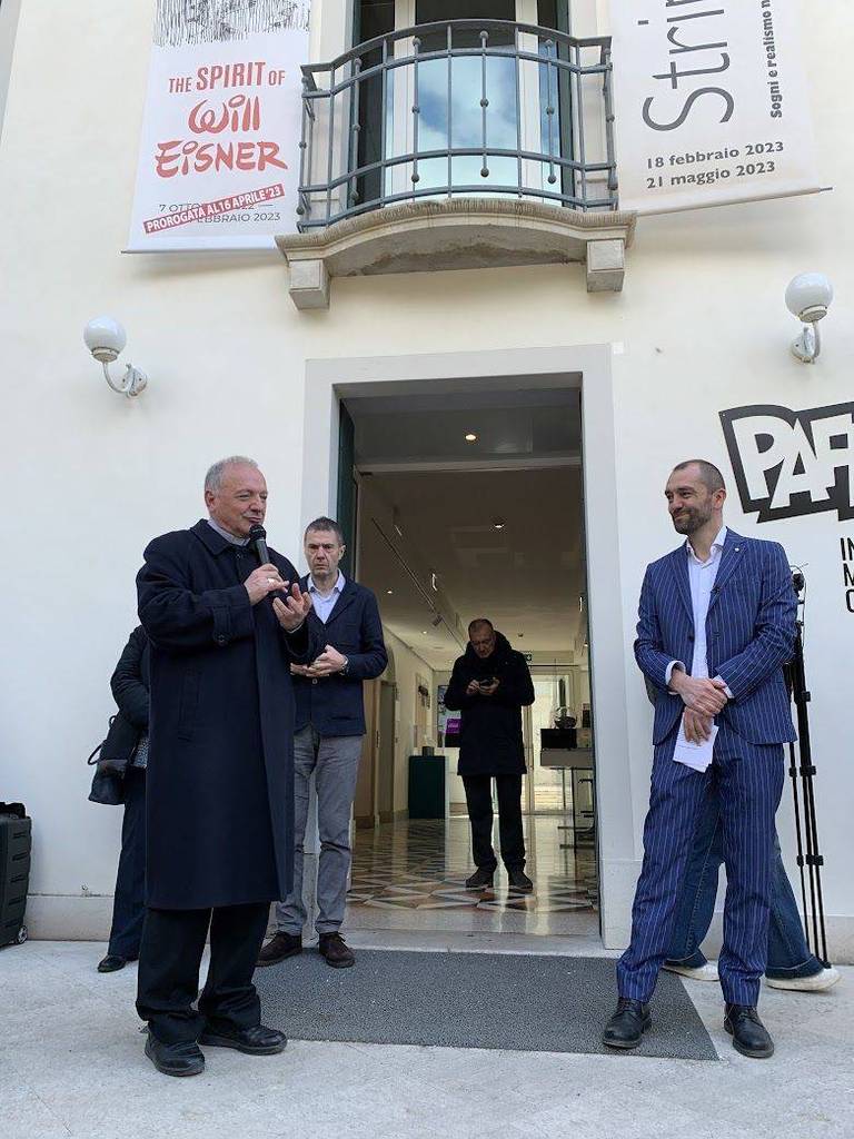 Il vescovo Pellegrini ha portato la benedizione all'inaugurazione del Paff International Museum of Comics