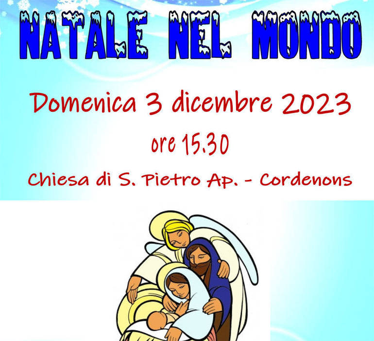 Diocesi: domenica 3 dicembre il concerto Natale nel mondo a Cordenons