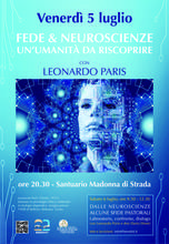 Venerdì 5 luglio a Fanna: Fede e Neuroscienze con Leonardo Paris