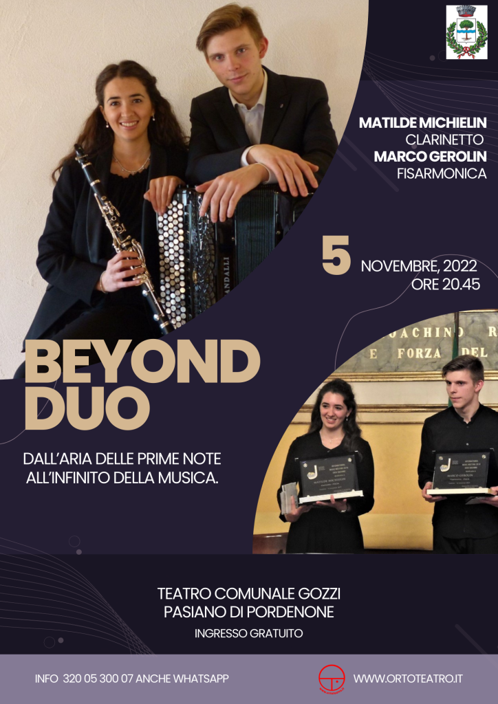 Pasiano: Beyond Duo in concerto sabato 5