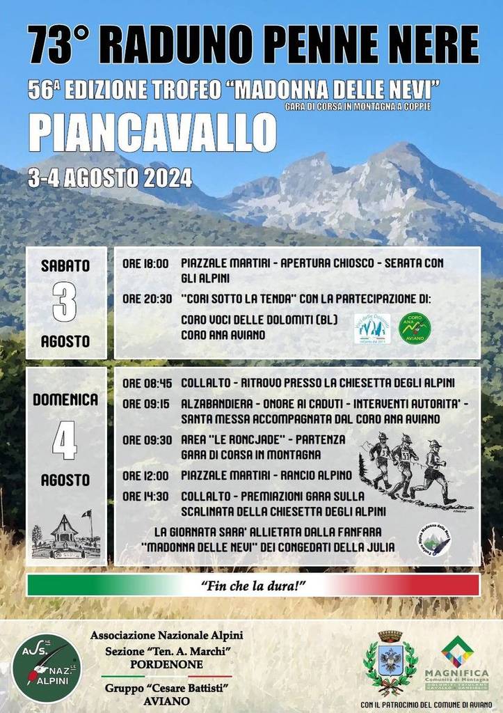 Piancavallo 3 e 4 agosto: trofeo Madonna delle nevi