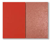 Sonia Costantini, EA23-1 arancio rosso - rame, 2023, acrilici su tela su tavola, 2 tavole 