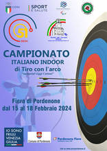 Dal 15 al 18 febbraio a Pordenone i campionati di tiro con l’arco indoor