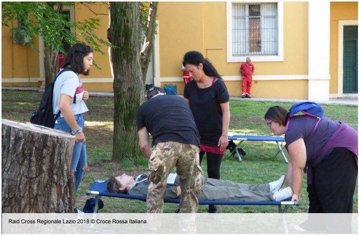 Simulazione soldati feriti Raid Crosso Lazio 2018_Cri