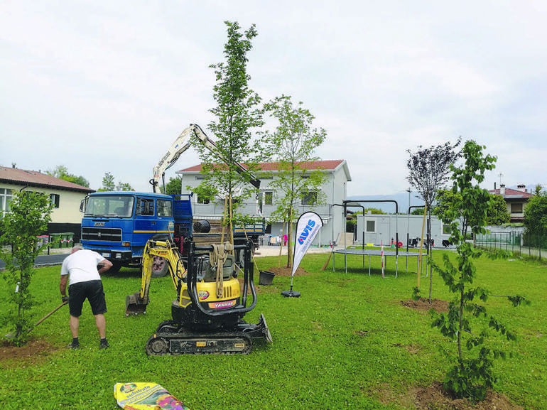 L’Avis comunale pianta due alberi presso la comunità Casa mia
