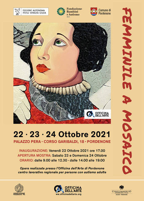 Pordenone: Fondazione Bambini e Autismo dal 22 al 24 ottobre "Femminile a mosaico"