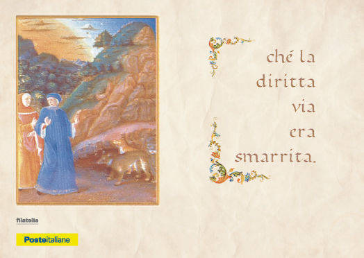 Poste Italaine per il Dantedì: cartolina