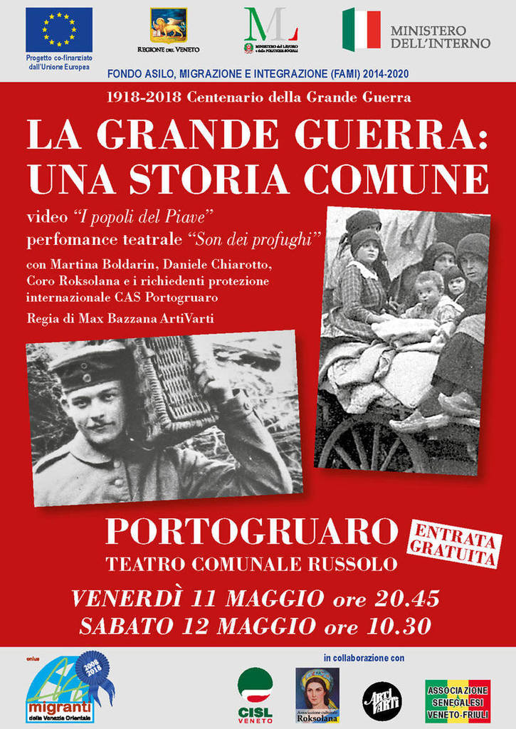 Portogruaro, venerdì 11 al Russolo “La Grande Guerra, una storia comune”
