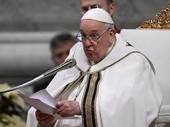 Papa Francesco: messaggio natalizio: “supplico che cessino le operazioni militari” in Palestina e “non si continui ad alimentare violenza e od...