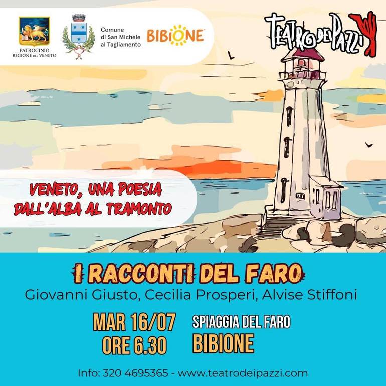 Bibione, martedì 16: poesie all'alba al faro