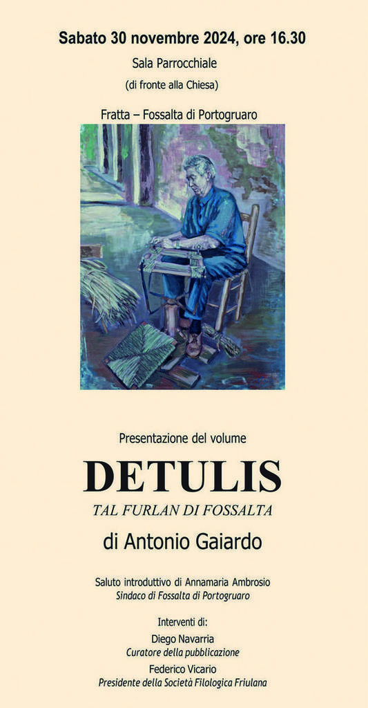 Fossalta di Portogruaro. sabato 30 "Detulis" del 95nne Antonio Gaiardo